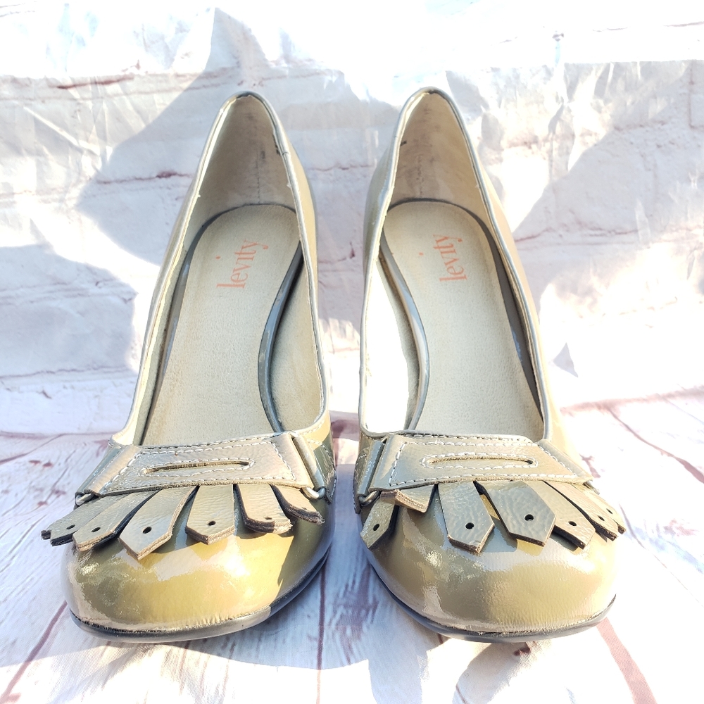Levity Green Patent Nicolo Heels